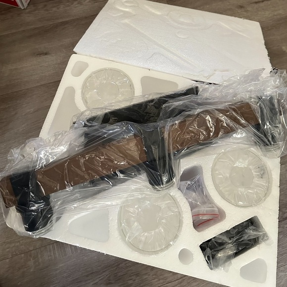 Farmhouse Vanity 3-Light Bathroom Wood Wall Light Over Mirror Clear Glass Shade - Picture 7 of 10